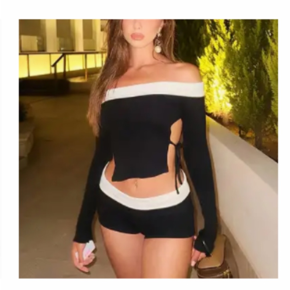SHEIN Black and White Jumpsuit
